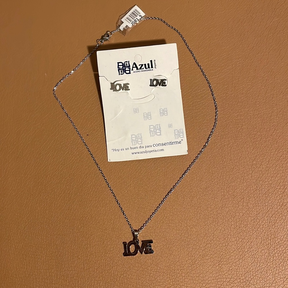 STAINLESS STEEL NEW NECKLACE and EARRINGS
